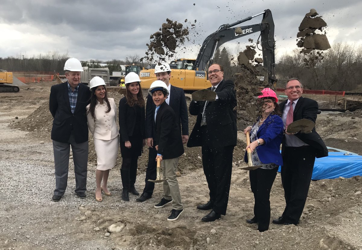 A groundbreaking was held Thursday for the new hotel to be built next to the casino in Peterborough.