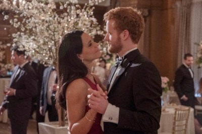 Parisa Fitz-Henley as Meghan Markle and Murray Fraser as Prince Harry in ‘Harry & Meghan: A Royal Romance.
