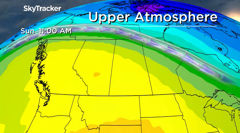 Heat and sunshine spills in this weekend with a big upper ridge building in.