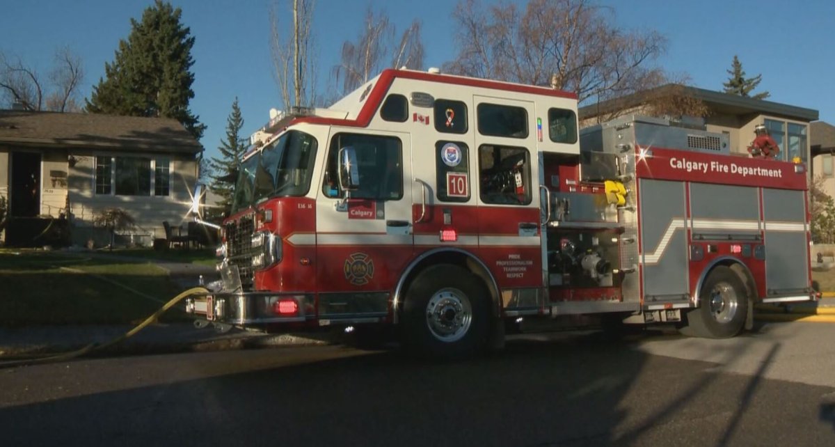 Calgary fire crews respond to a house fire in the northwest.