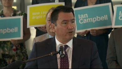 Ian Campbell kicked off his campaign for mayor of Vancouver on Monday, May 14, 2018.