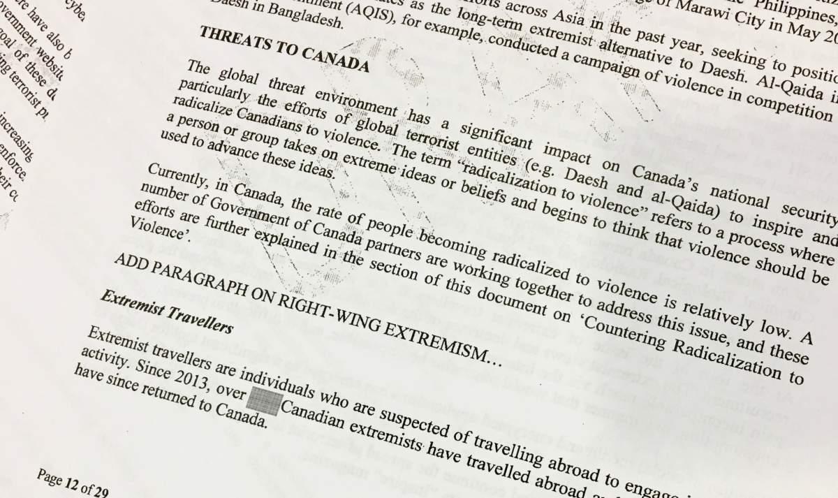 Documents obtained by Global News under the Access to Information Act.