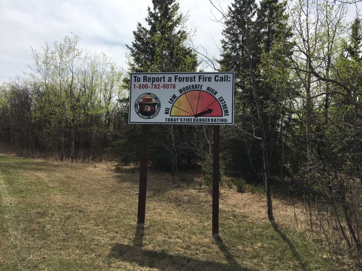 The fire danger in lots of southern manitoba is extreme with wet and dry conditions. 