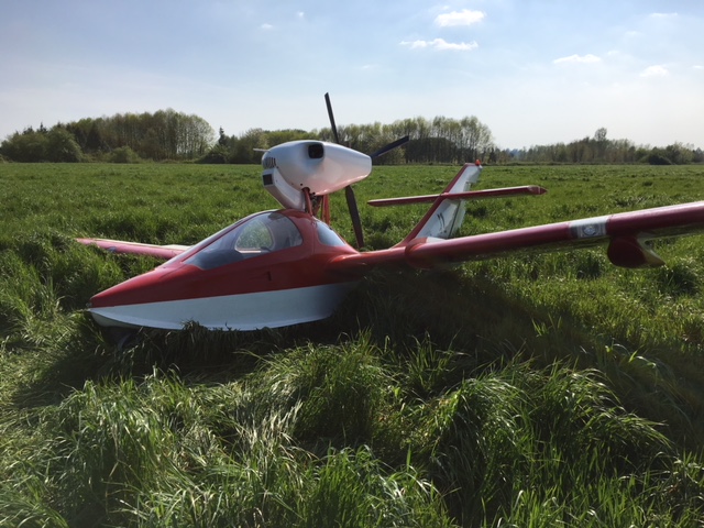 The light aircraft was forced to make an emergency landing in Pitt Meadows on Wednesday.