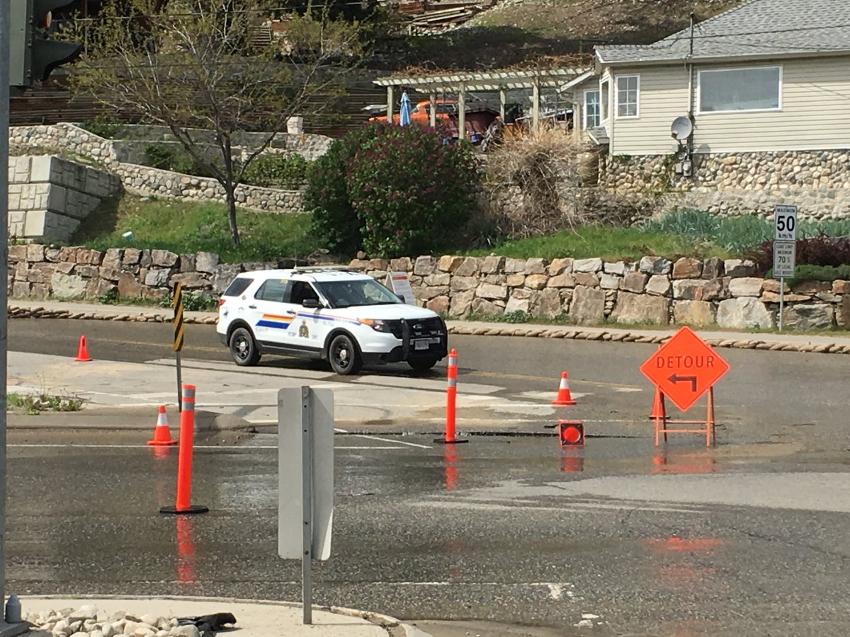 Princeton Avenue in Peachland is closed because of flooding. 