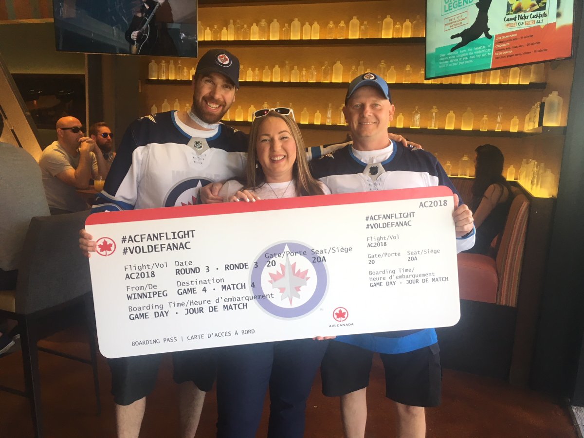 Jets fans hopped on a flight from Winnipeg for a 48 hour whirlwind trip to see the team play in Las Vegas.