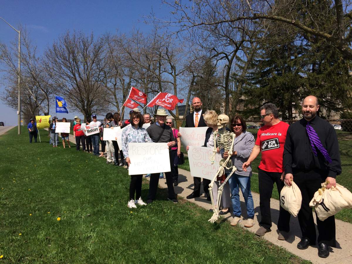 Londoners joined the London Health Coalition Saturday for the Crisis in Health Care Rally.