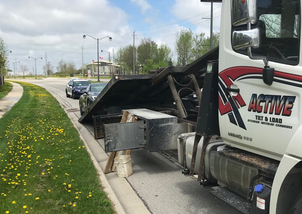 One of the vehicles being impounded.