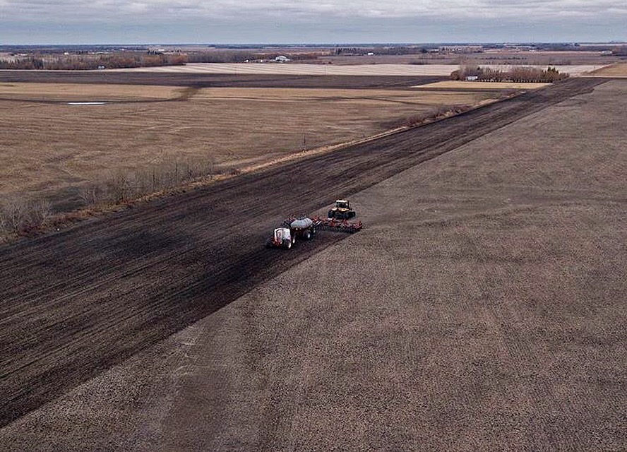 Dry farming conditions in Dugald, Manitoba. 