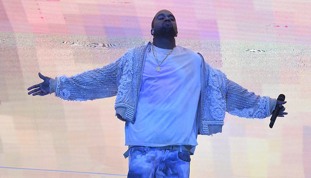 Kanye West performs on February 13, 2016.