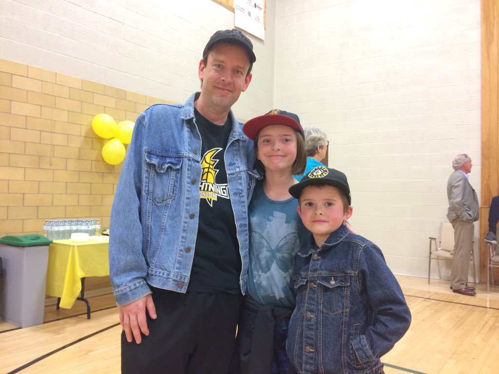10-year-old Sophie and nine-year-old Casey were both very excited their Dad brought them to the London Lightning open house.