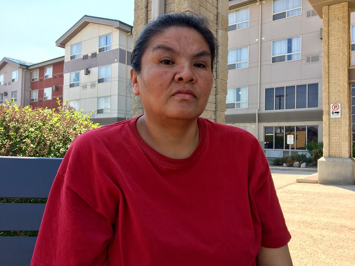 Melinda Dunsford remains at a Winnipeg hotel after being evacuated from Little Grand Rapids First Nation.