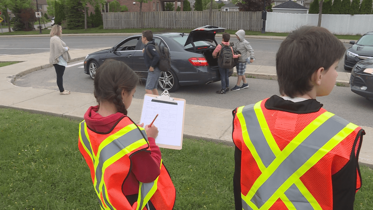 Students at Margaret Manson monitor traffic around school to improve safety.