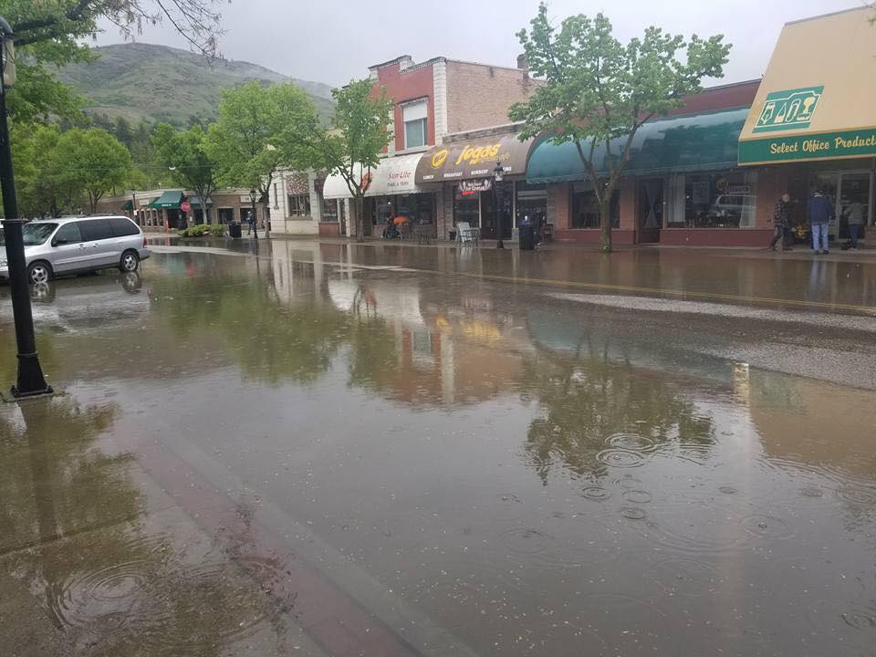 Market Avenue in Grand Forks, B.C., after a flood swept through the area. C.