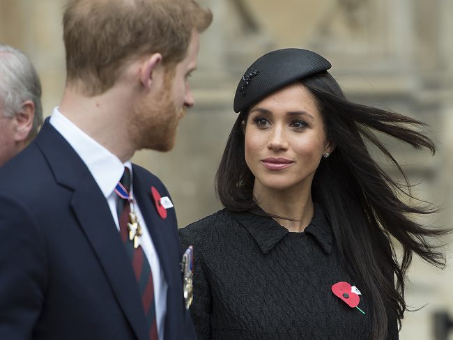 Meghan Markle and Prince Harry attend an Anzac Day service at Westminster Abbey on April 25, 2018 in London, England.