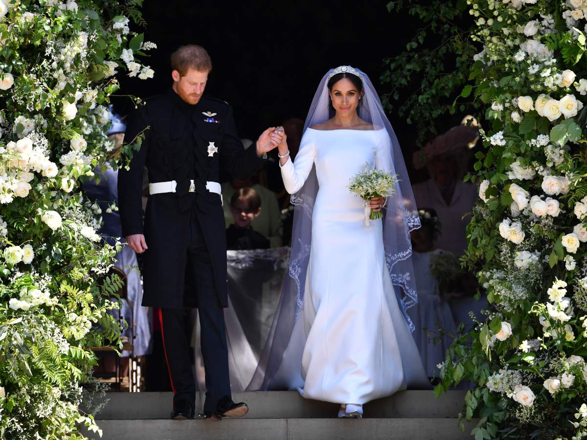 Prince Harry and Meghan Markle on their wedding day in 2018.