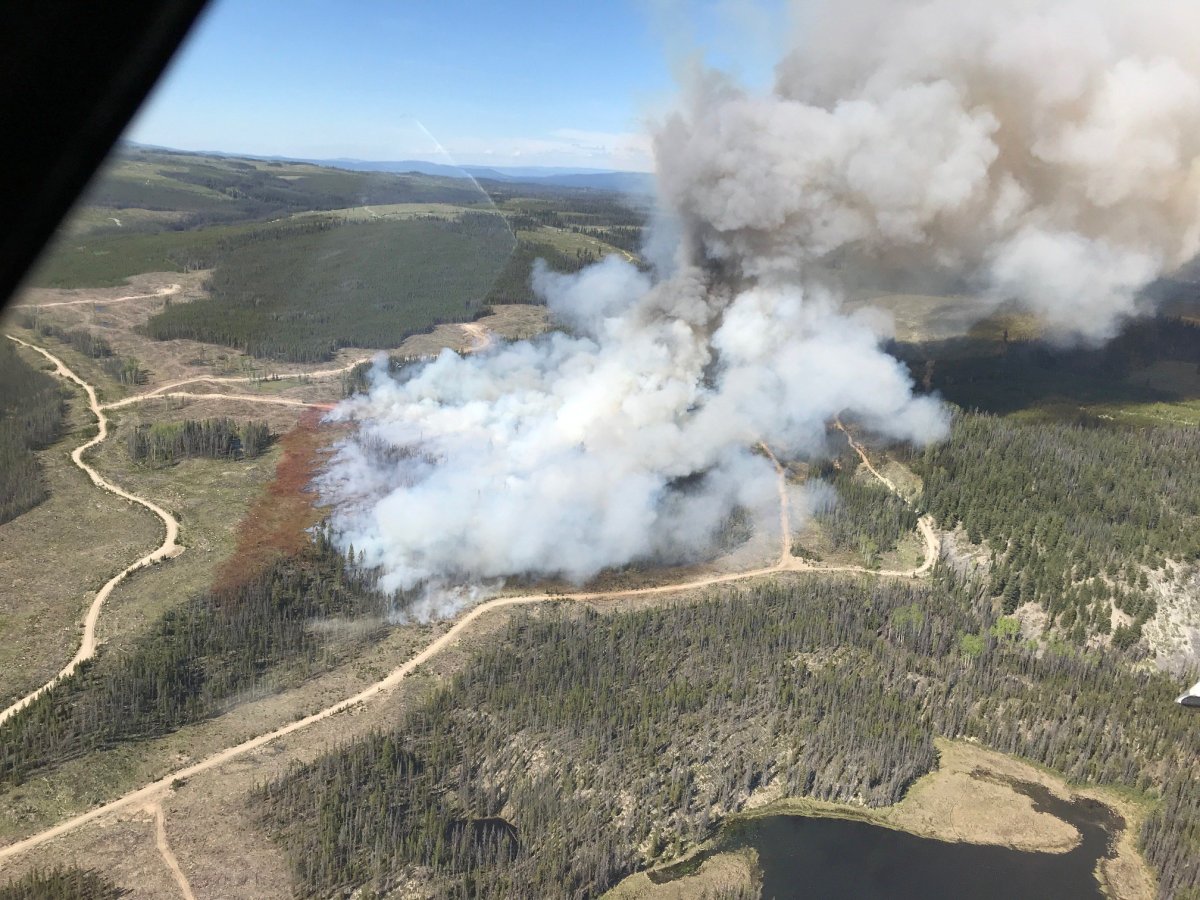 Crews are battling a new eight hectare wildfire spotted near Merritt on Sunday.