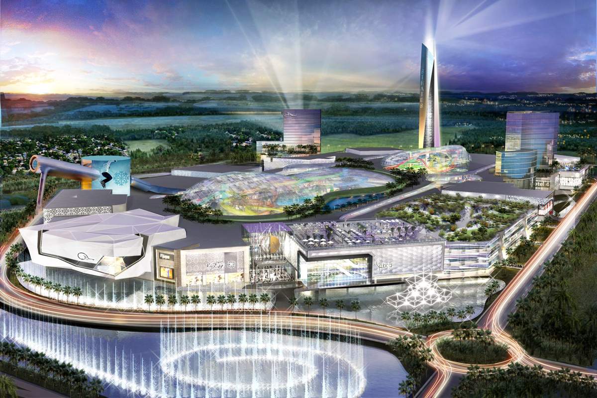 Artistic rendering of the American Dream Miami mall complex in Florida, which will be built by Edmonton-based Triple Five Group - which also owns West Edmonton Mall. 
