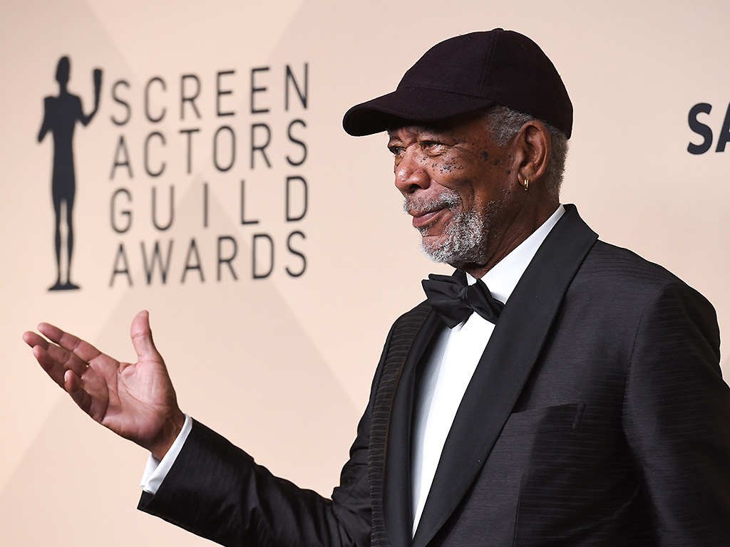 Morgan Freeman attends the 24th Annual Screen Actors Guild Awards on January 21, 2018 in Los Angeles, Calif.