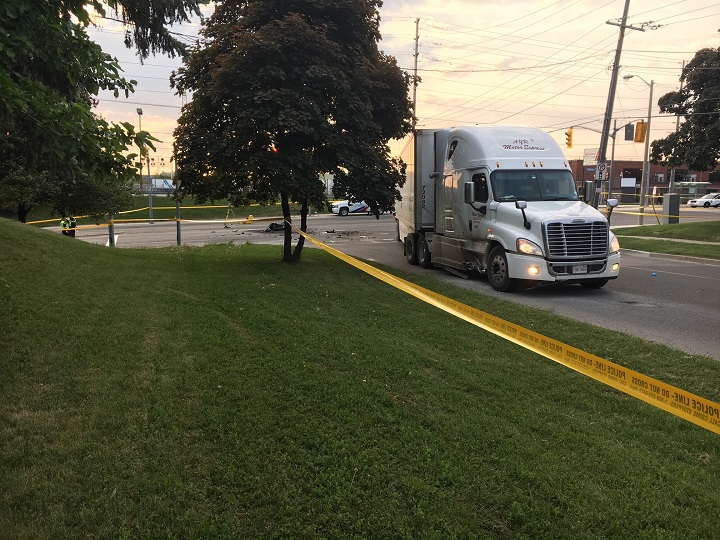 A male motorcyclist is dead after colliding with tractor-trailer in Etobicoke early Wednesday.