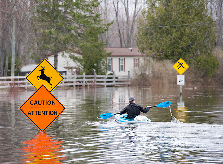 These photos show the extent of the floods engulfing New Brunswick