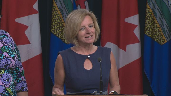 Alberta Premier Rachel Notley speaks at the legislature Tuesday, May 22, 2018.