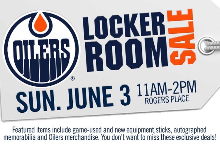 Edmonton Oil Kings - The #OilKings mini Locker Room Sale is today at Rogers  Place! Get your hands on featured items including game-used & new  equipment, sticks, autographed memorabilia & merchandise. Check