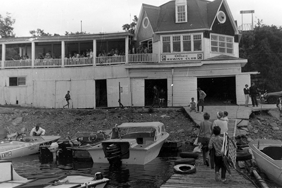 A 1950 photograph shows the Ottawa Rowing Club boathouse in use.