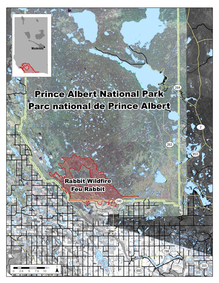 The fire is 16,900 hectares in size and crews believe it’s 30 per cent contained.