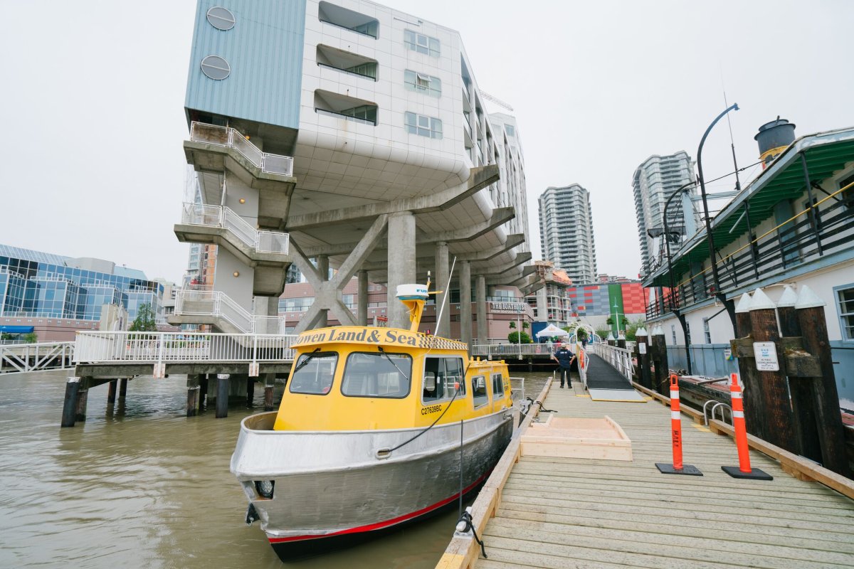 The Q to Q ferry connects downtown New Westminster with Queensborough, running every 15 minutes during peak hours.