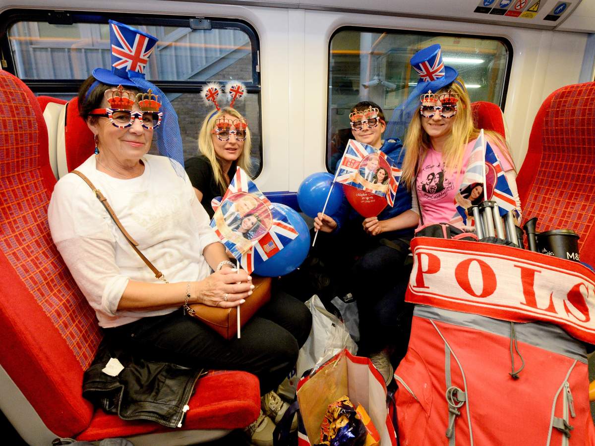 Royal wedding watchers: The crowds come out in full regalia for Prince Harry and Meghan Markle - image
