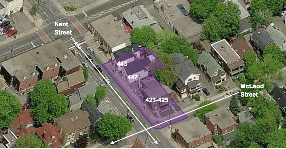 The properties in question fall in the Centretown Heritage Conservation District.