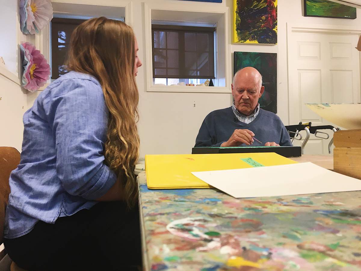 Breanna Massey and Jim Dolph have daily conversations