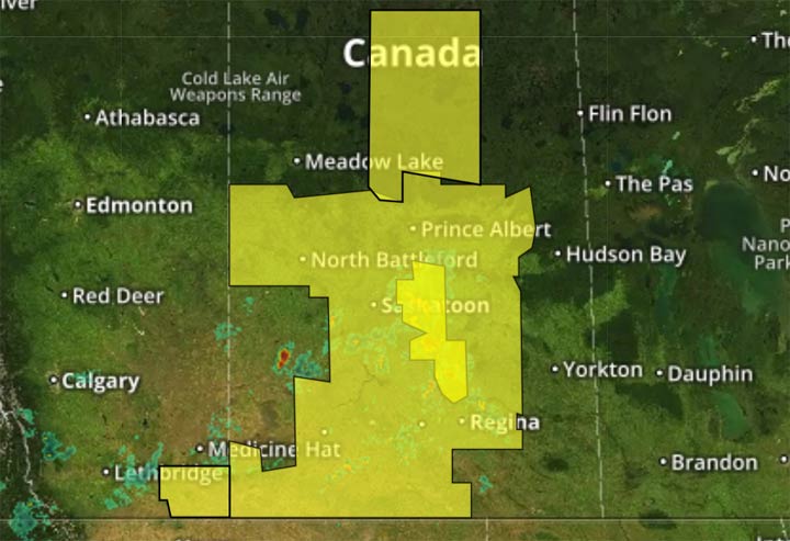 Environment Canada has ended all severe thunderstorm warnings in Saskatchewan.