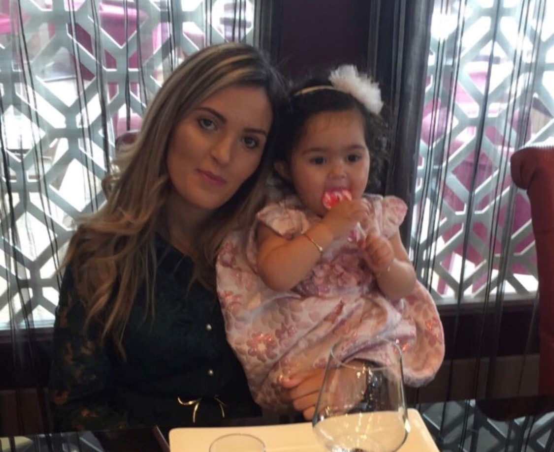 Kawtar Afiri and her daughter, Sofia.