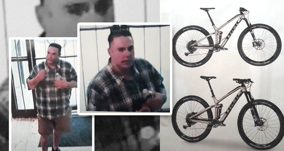 Hamilton Police are hoping for help in finding this suspect and the high-end mountain bike stolen in Dundas. 