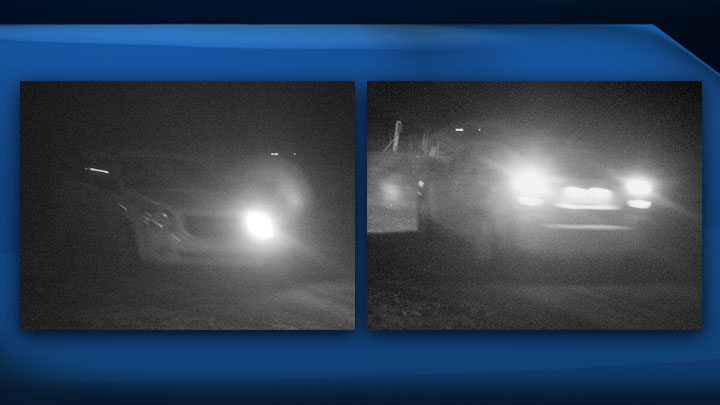 Surveillance images of the vehicle used by the suspects.