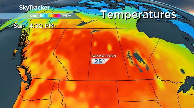 Temperatures skyrocket into the mid-20s this weekend.