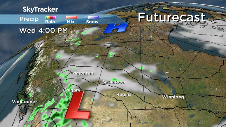 The next system swinging in brings the clouds back on Wednesday.