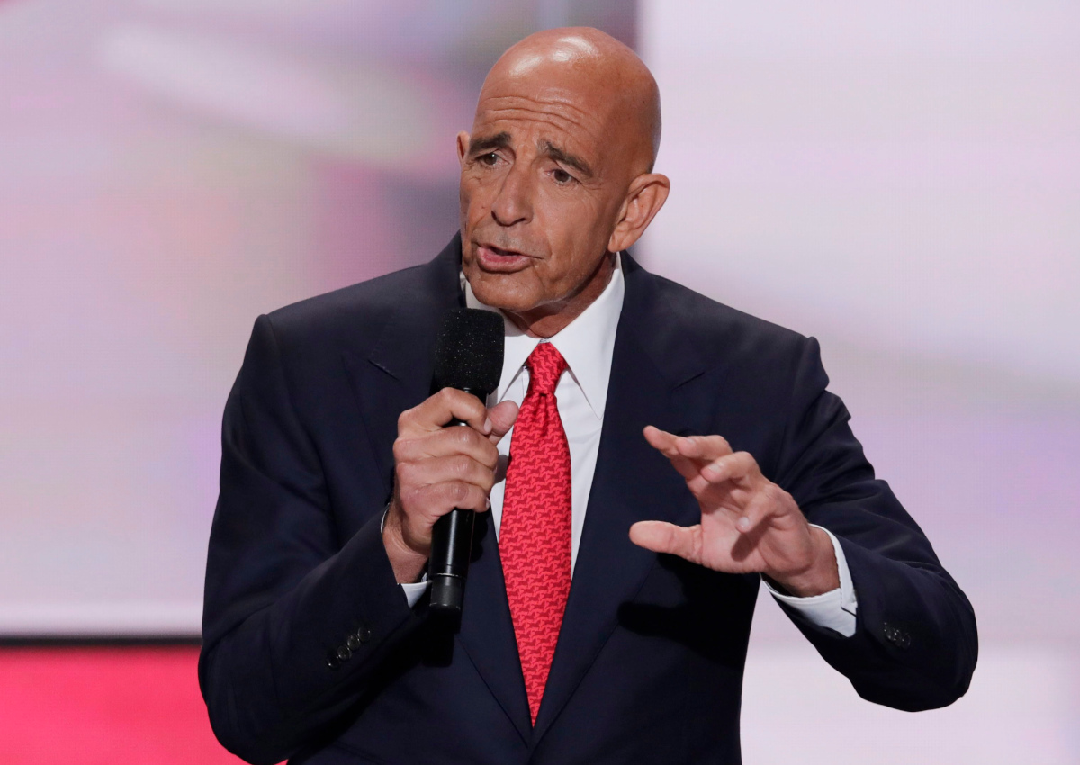 Tom Barrack, CEO of Colony Capital speaks during the final day of the Republican National Convention in Cleveland, Thursday, July 21, 2016.
