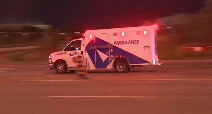 Toronto police say a man has been taken to hospital by paramedics in serious condition.