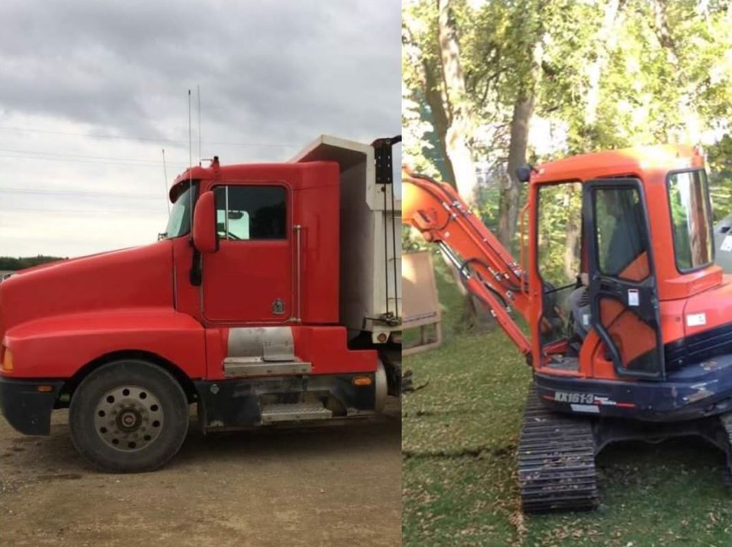 Some heavy equipment was taken from a business in Dauphin, likely over the weekend. 
