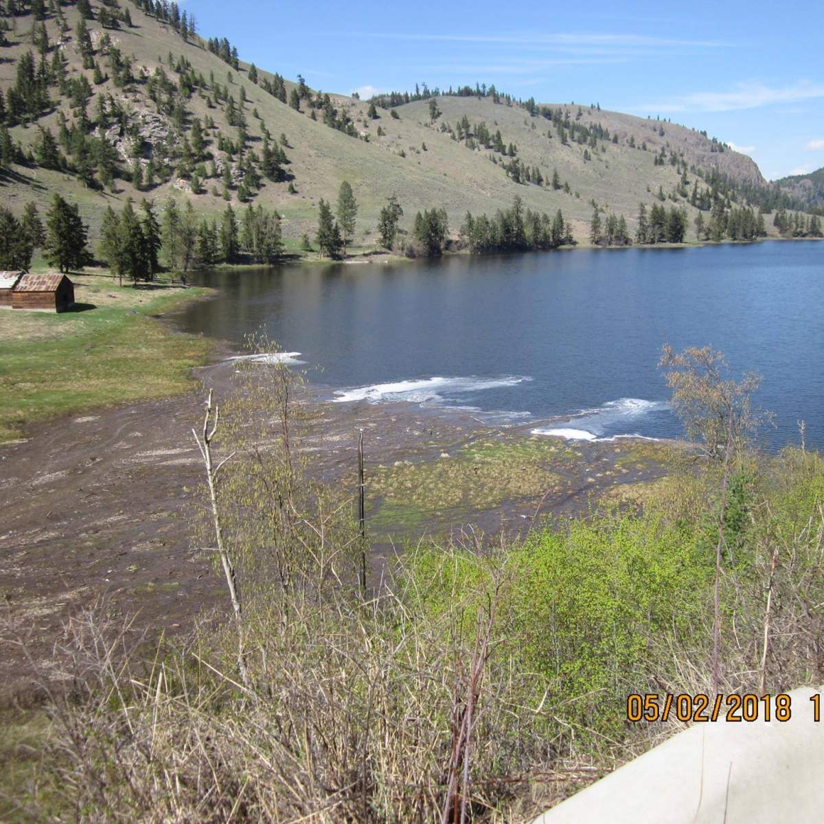 So much water rushing down in Horn Creek into Horn Lake & Lower Twin Lake is flooding.
