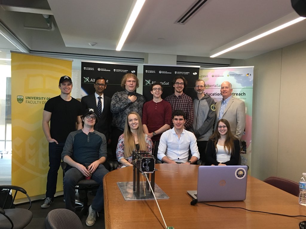 The University of Alberta's "space team," Friday, May 4, 2018. 
