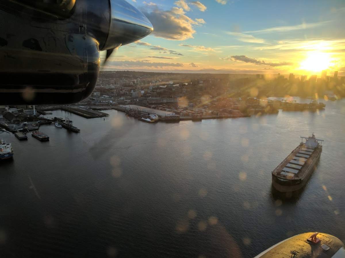 The Port of Vancouver in Burrard Inlet.