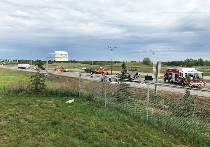 Emergency services were called to a single-vehicle collision that took place on Circle Drive near Preston Avenue.