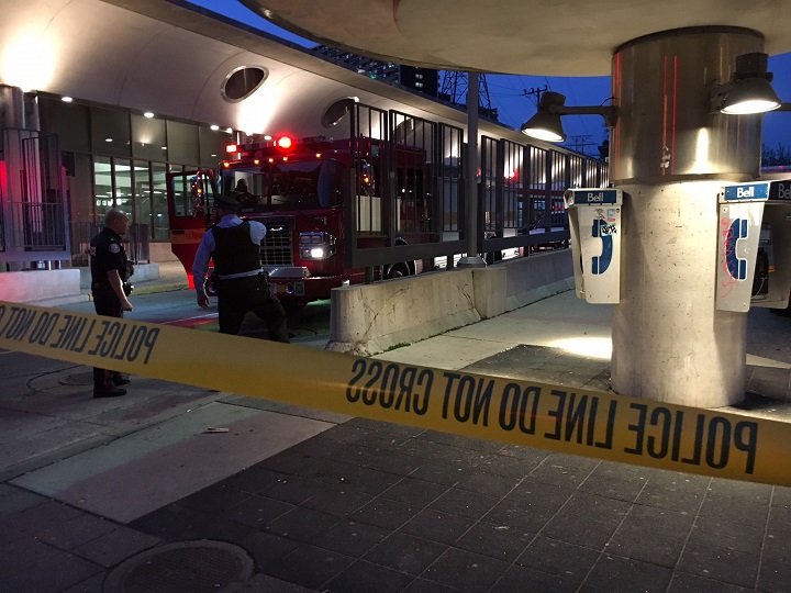 Officers are investigating after a man was stabbed inside Victoria Park subway station Tuesday evening.