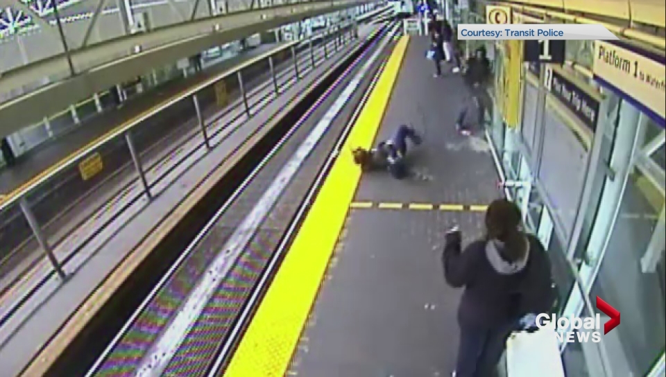 Security cameras captured this assault at a SkyTrain platform, a video that was one of the most viewed on Globalnews.ca/BC this year.