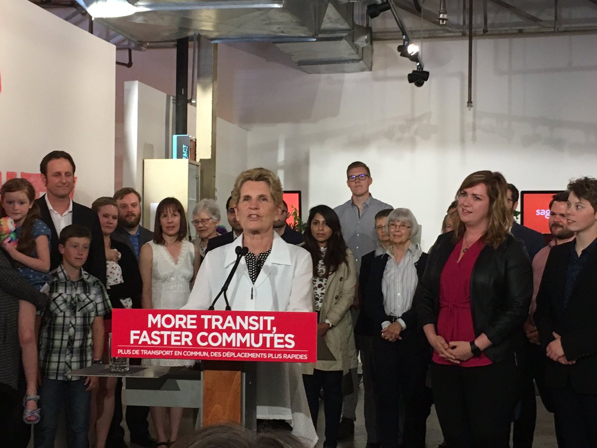 Ontario Liberal Leader Kathleen Wynne stopped in London on May 15, 2018.