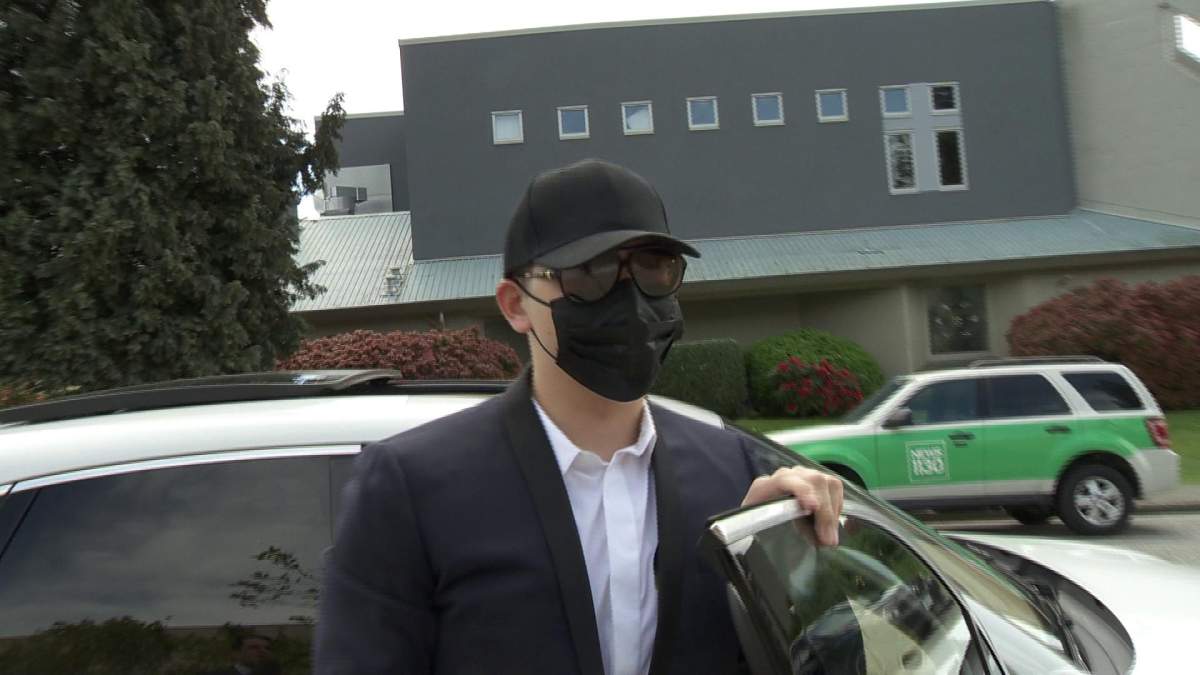 Yihao Wang arriving at court Tuesday. Credit: Rumina Daya / Global News